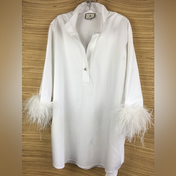 TUCKERNUCK White Feather Cuffs Willow Blouse Size XXXL - Picture 5 of 14